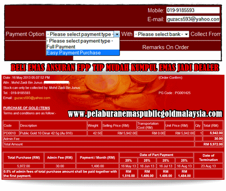 beli emas secara ansuran epp