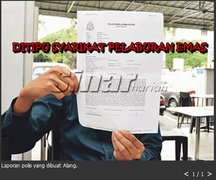 ditipu syarikat pelaburan emas