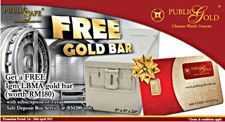 percuma gold bar bebas gst