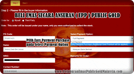 cara beli emas ansuran epp
