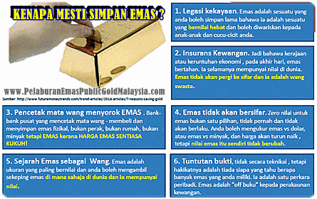 7 sebab simpan emas