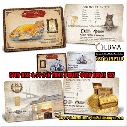 lbma gold bar 0.5g bebas gst