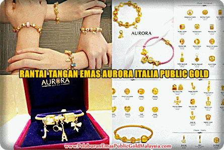 Aurora Italia Rantai Tangan Emas Public Gold