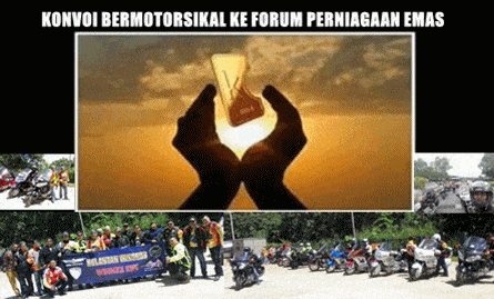Konvoi bermotorsikal ke forum perniagaan emas
