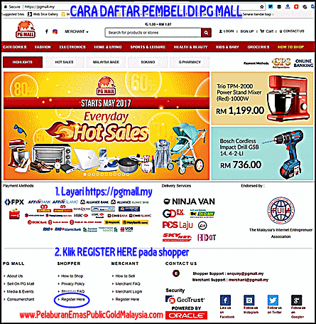 cara daftar pembeli pg mall