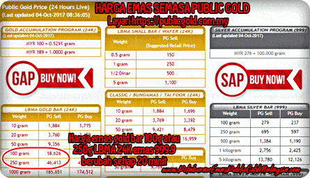 harga gold bar public gold
