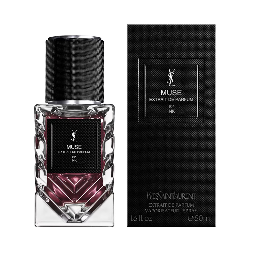 Muse Extrait de Parfum 62 Ink from Yves Saint Laurent reflects a woody aromatic ambery structure with a unisex identity