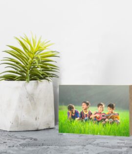 מבצע 4 תמונות על עץ בגודל 9*14 פינות מרובעות