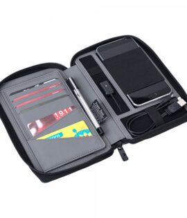 System – ארנק מסמכים לדרכון עם מטען נייד מובנה