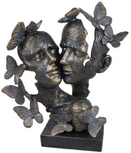 פסל אומנותי "פרפרים בראש" מבית פסלי היוקרה "GRACIA GALLERY"