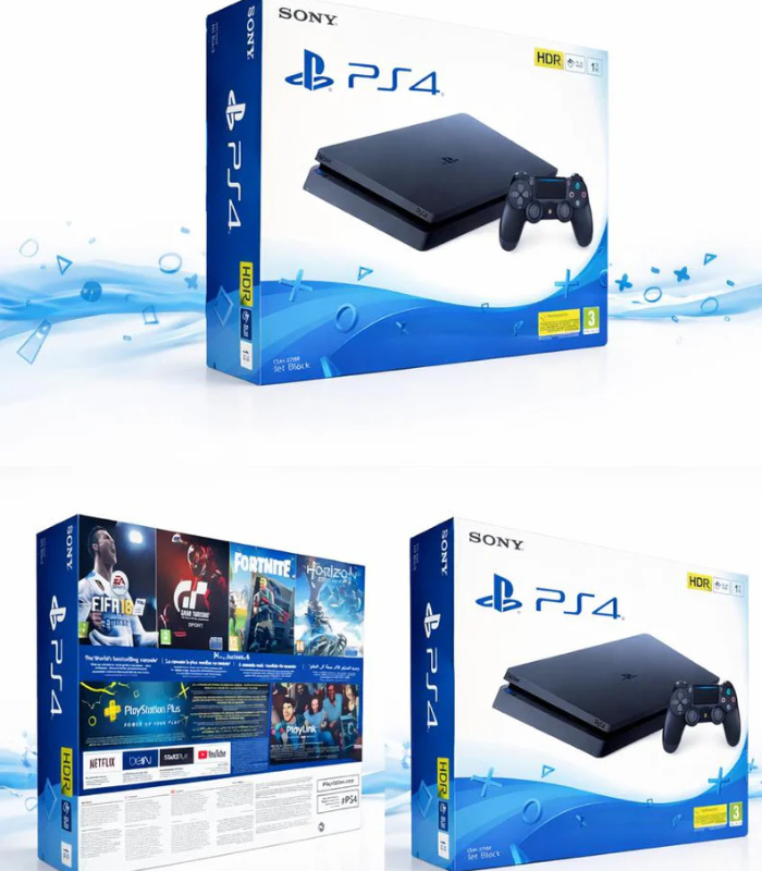 ⁦جهاز سوني بلاي ستيشن 4 (PS4) بسعة 1 تيرابايت - يدعم تقنية HDR للألعاب مع وحدة تحكم DualShock⁩ - الصورة ⁦2⁩