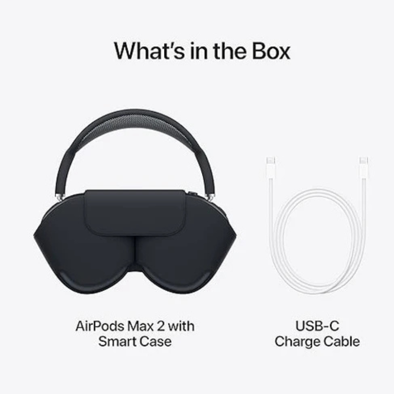 ⁦سماعات أبل إيربودز ماكس (USB-C) اللاسلكية فوق الأذن مع خاصية إلغاء الضوضاء النشطة⁩ - الصورة ⁦3⁩
