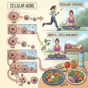 Zellalterung und gesunde Lebensweise für Anti-Aging.