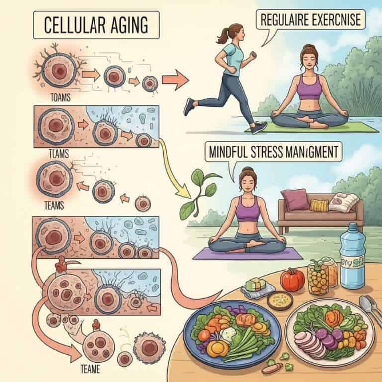 Zellalterung und gesunde Lebensweise für Anti-Aging.