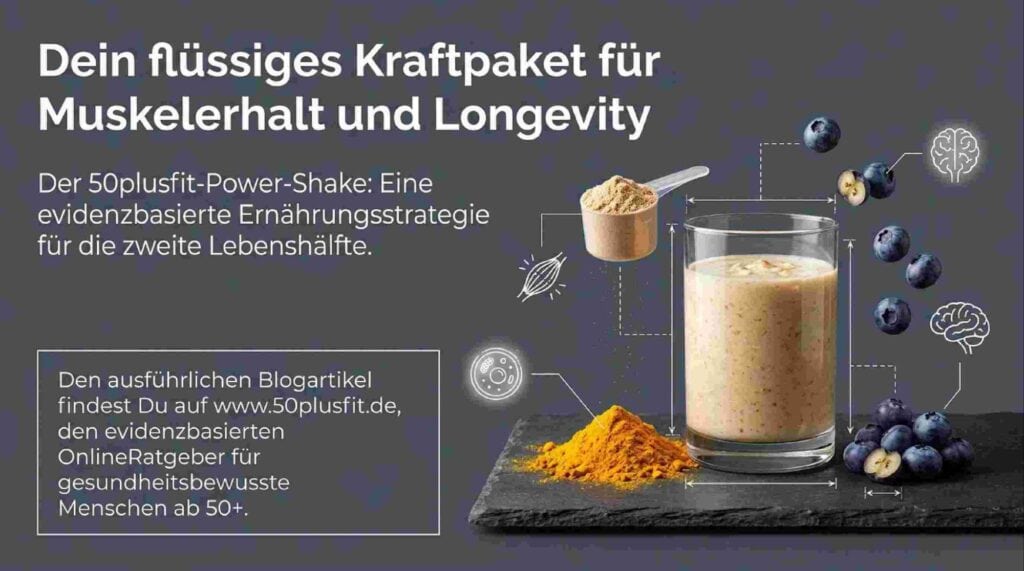Power-Shake für Muskelerhalt und Longevity mit Superfoods.