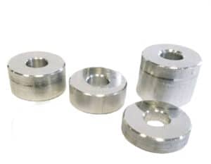 Precision metal rollers for industrial manufacturing, corrosion-resistant aluminum components.