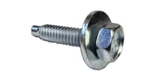 High-quality metal bolt with washer, ideal for manufacturing and industrial applications.