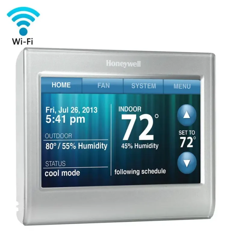 The Digital Thermostat Shows An Indoor Temperature Of 72°F With 45% Humidity, While Outdoor Conditions Register At 80°F And 55% Humidity. A Wi-Fi Icon Is Included For Seamless Connectivity, And There'S Peace Of Mind With Our 24/7 Emergency Service Support.