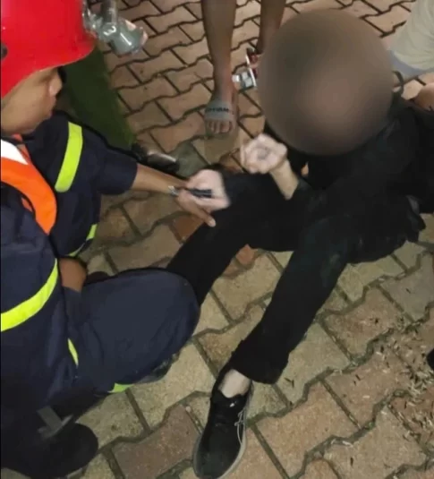 救出されたロシア人男性