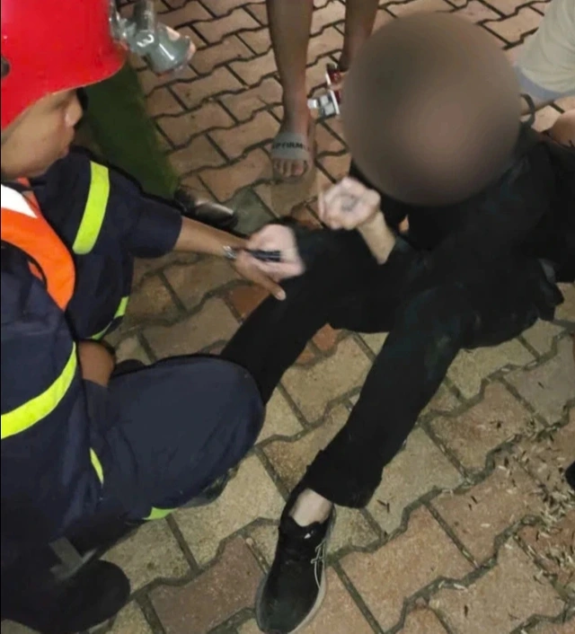 救出されたロシア人男性