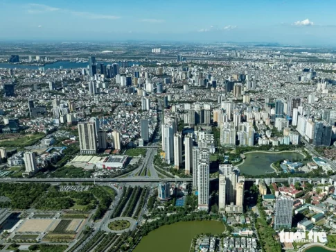 ハノイ市街の一角