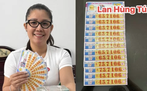 タイニン省宝くじ販売代理店のランさん