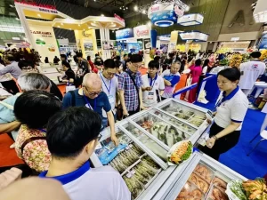 輸出展示会に出展されたベトナム産海産物