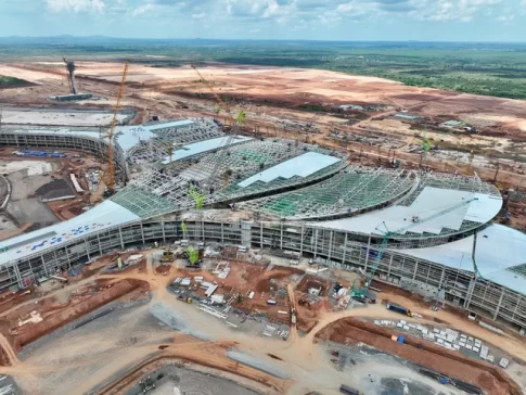 建設中のロンタイン国際空港