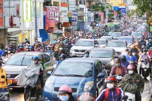 ホーチミン市内の交通渋滞