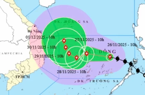 台風15号の進路予想図