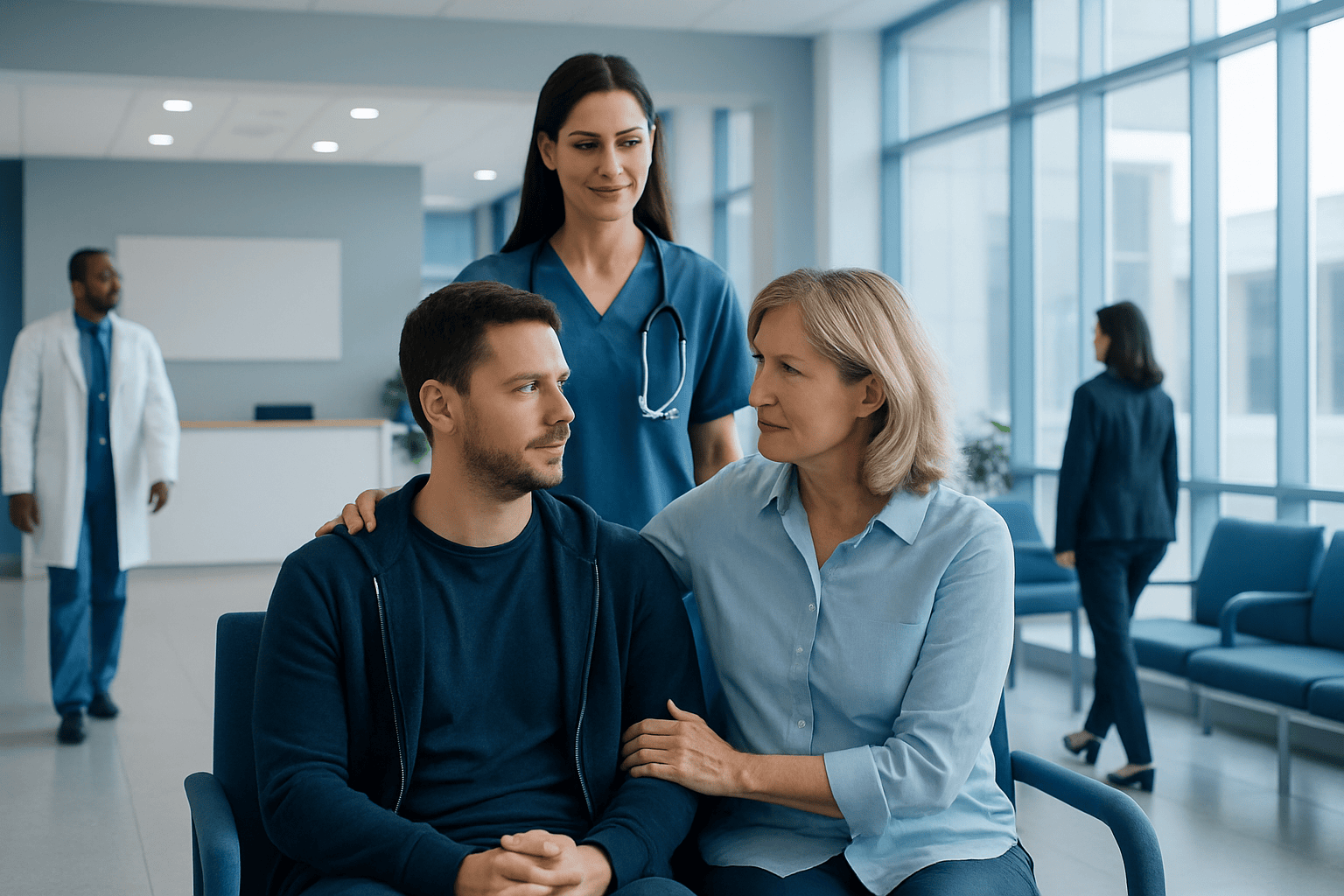 Family support in a hospital setting for recovery after addiction treatment.