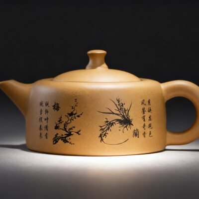 Duan clay teapot Four Gentlemen design