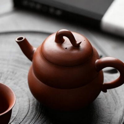purple clay teapot