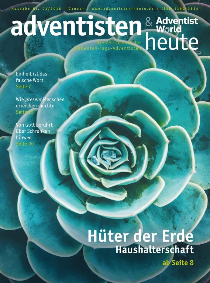 Thematisch orientierte Zeitschrift für adventistische Christen, mit Fokus auf Glauben, Werte und Gemeinschaft. Enthält geistliche Impulse, Bibelgrundlagen und spirituelle Inspirationen für den Alltag.