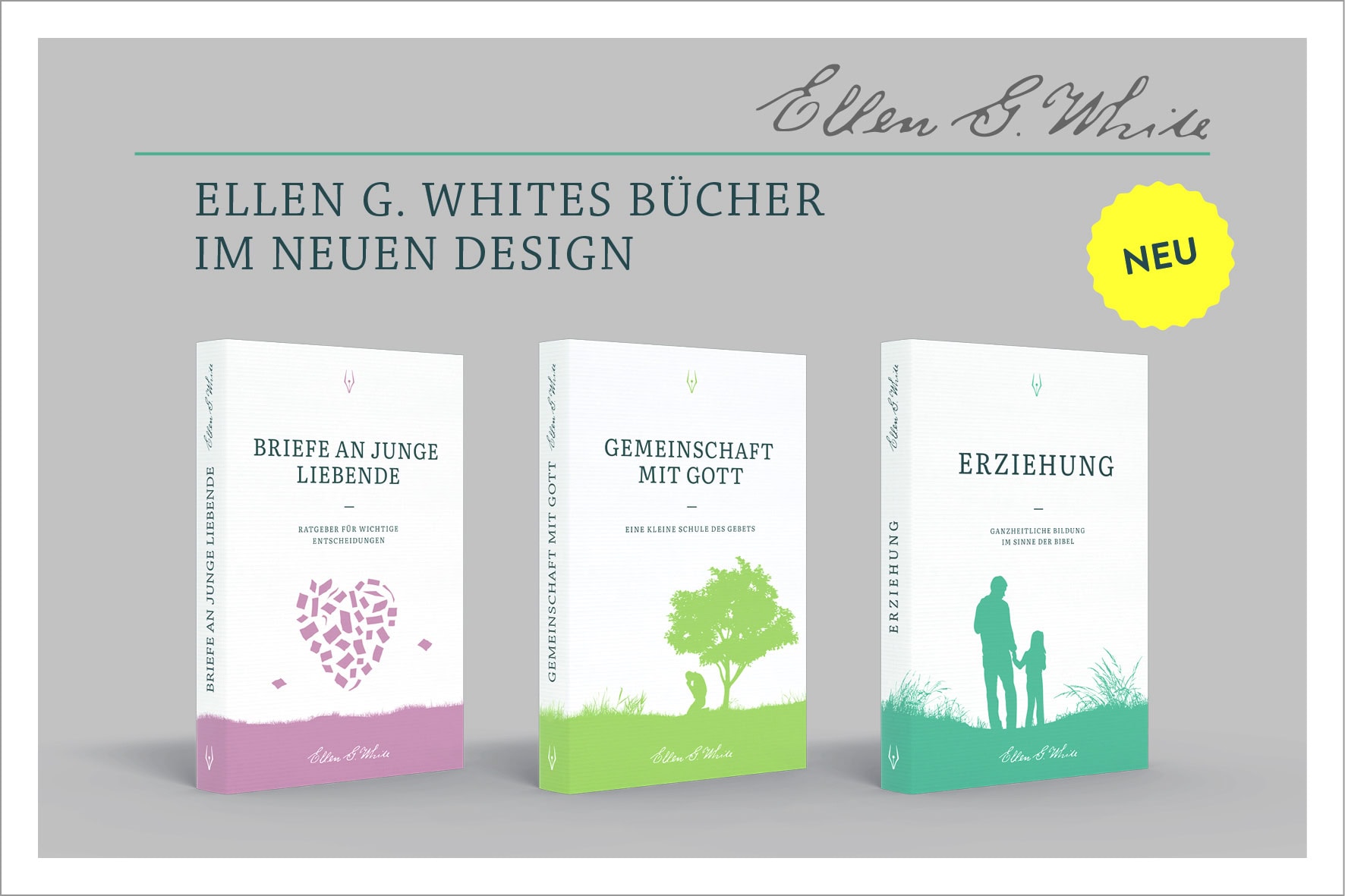 Gotteserziehung Bücher im neuen Design, evangelisch, christlich, inspirierend, praktische Ratgeber, Familienbibeln, Kinderbibeln, evangelische Literatur, advent-verlag.de, spirituelle Lektüre, christliche Lebenshilfe.