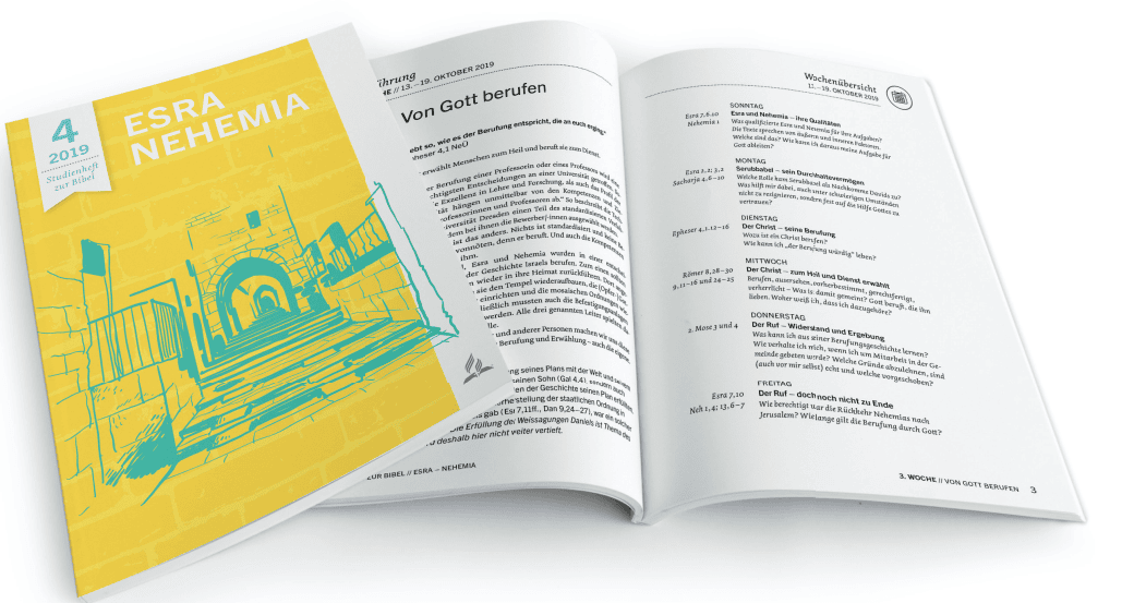 Gebetsbuch von Advent-Verlag mit biblischer Gestaltung, thematisch auf Esra Nehemia ausgerichtet, ideal für christliche Studien, Gebete und Gottesdienstvorbereitungen, hochwertige deutsche christliche Literatur.