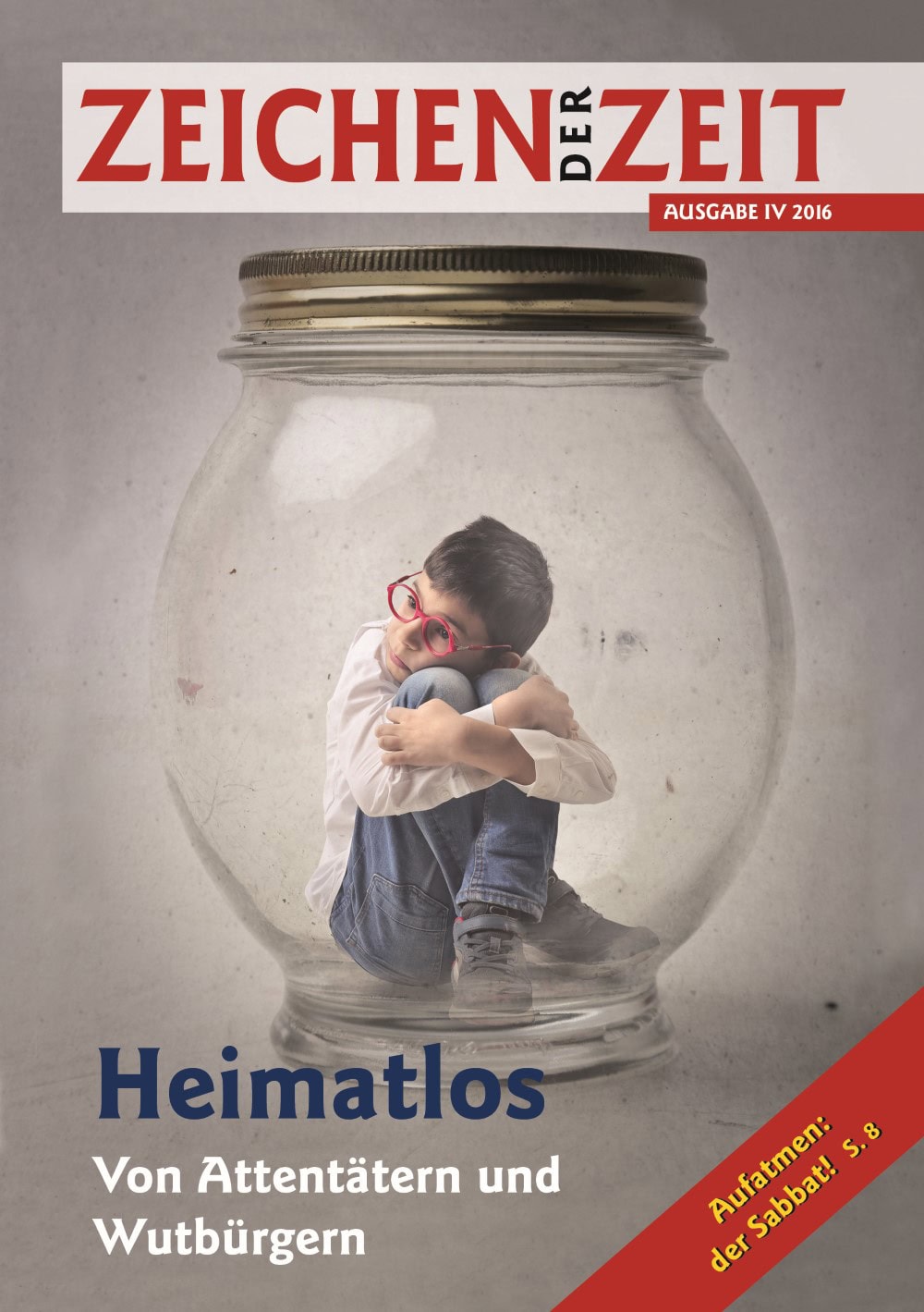 1. Kind im Glas voller kleiner Kristalle, symbolisch für Heimatlosigkeit und Unsicherheit, visuell dargestellt mit Fokus auf Isolation und gesellschaftliche Herausforderungen.