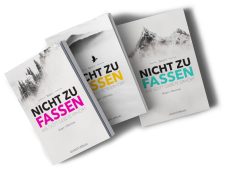Farbige Büchercover der Reihe "Nicht zu Fassen" mit Motiv aus Bergen, Clouds und Natur, perfekt für spirituelle und religiöse Literatur, veröffentlicht vom Advent-Verlag.