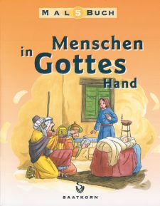 Menschen in biblischer Szene bei der Krankensalbung, theologisch inspirierte Illustration, für christliche Bibelstunden, Glaubensvermittlung, religiöses Lernen, Advent-Verlag.