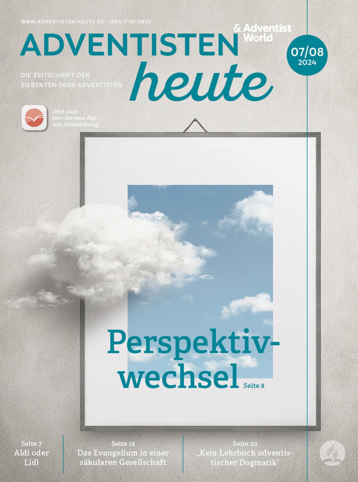 „Advent-Verlag Zeitschrift Adventisten heute für Christen, Religionsfreiheit, Glauben, Inspiration, christliche Themen, Jahresabo, spirituelle Zeitschrift, christliche Gemeinschaft, adventistische Werte, inspirierende Artikel“.