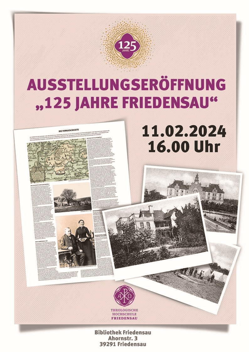 125 Jahre Friedensau, Ausstellungseröffnung, historische Fotos, Buchdruck, Friedensau, gedenkveranstaltung, Jubiläumsfeier.
