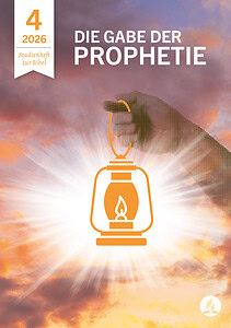 Illustration einer Laterne mit Flamme vor einem Sonnenuntergangshimmel, symbolisiert die Gabe der Prophetie, passend für das Thema des Advent-Verlags-Buchcovers.