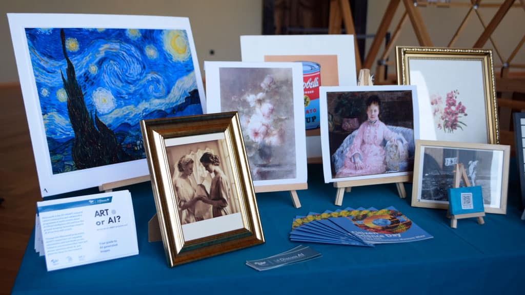 art frames on a table