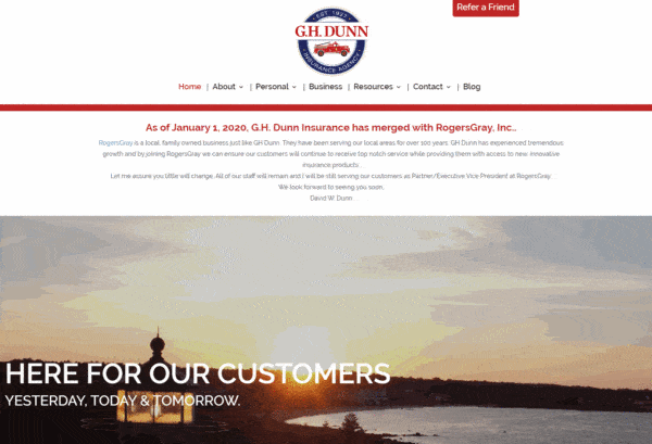 insurance agency acquisitions in Massachusetts, has the GH Dunn Agency been sold?