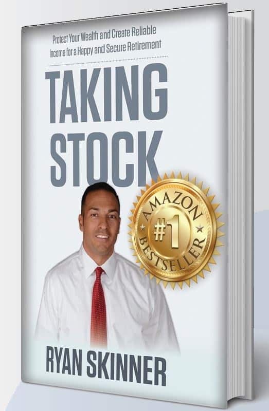 The front cover of Ryan Skinner's book "Tacking Stock." The cover has Mr. Ryan's picture on the vover