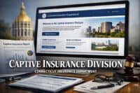 Connecticut Insurance Department captive insurance website eligibility screening tool interface