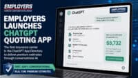 EMPLOYERS workers’ compensation quoting through ChatGPT conversational AI
