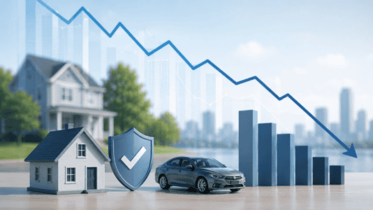 AM Best report showing moderation in auto and homeowners insurance rate increases in 2025