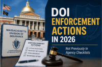 Massachusetts Division of Insurance enforcement actions involving insurance producer licensing and regulatory settlements.