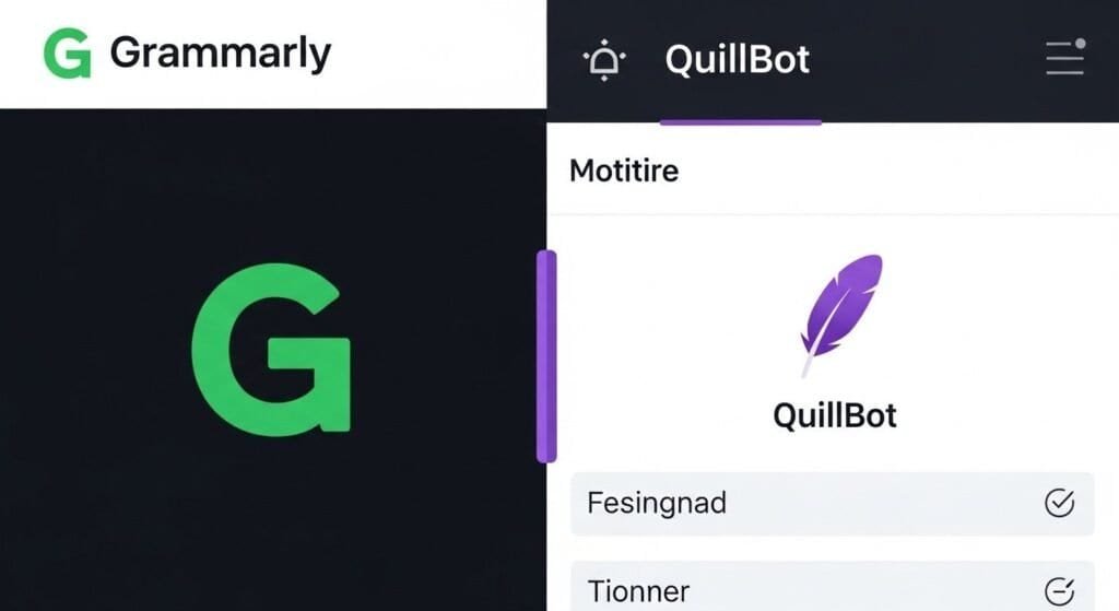 Grammarly and QuillBot improving AI-written SEO content